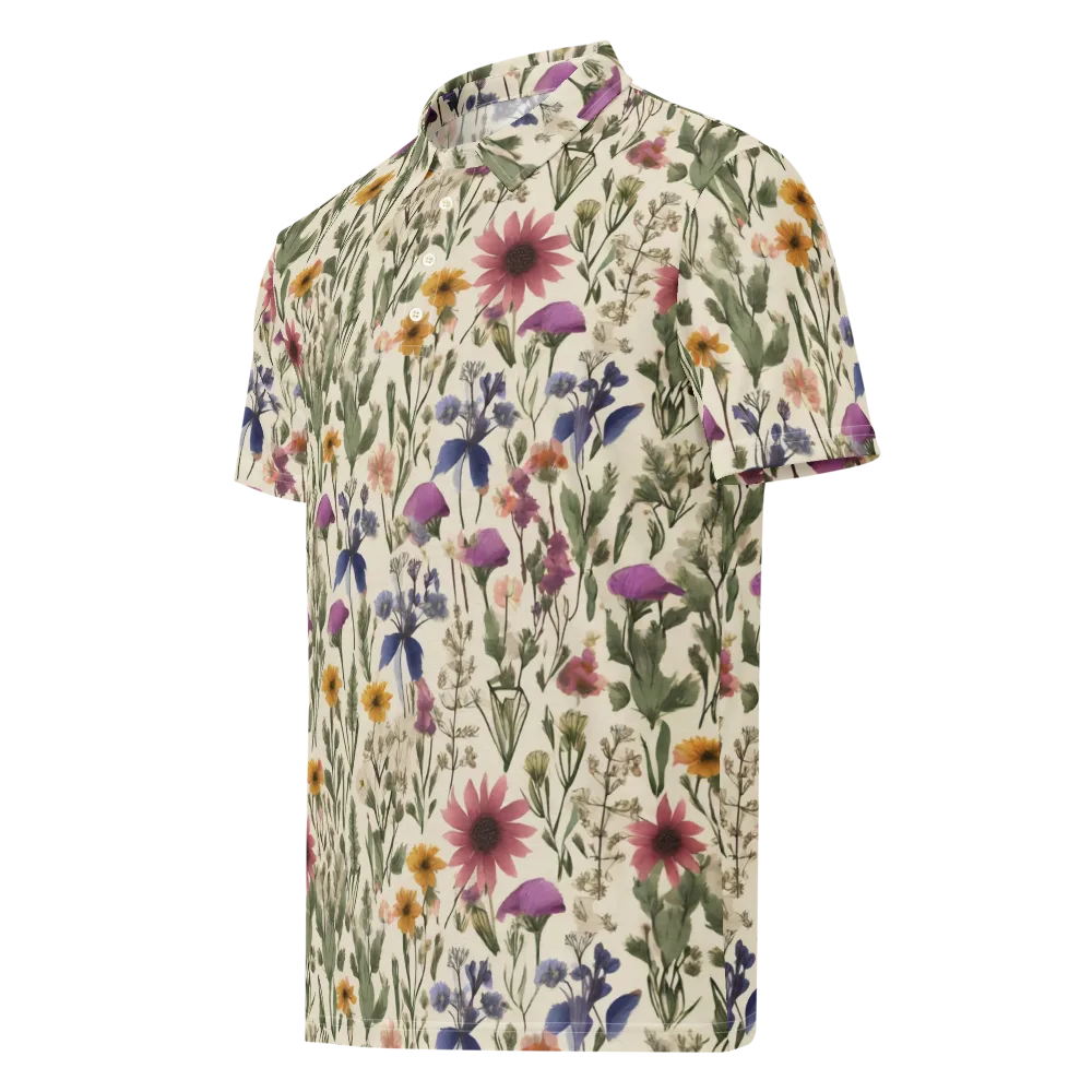 Meadow Chromatic on Men's Slim Fit Polo Shirt — Left Front