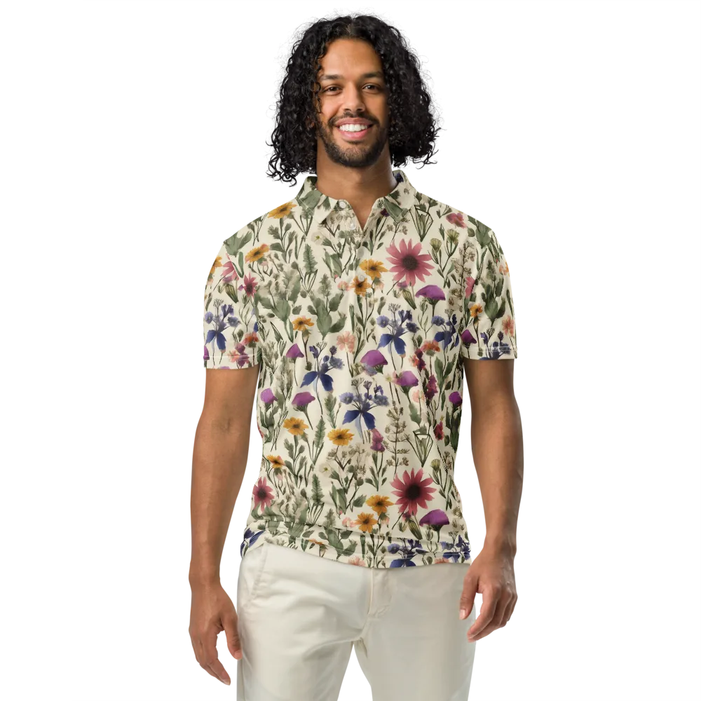 Meadow Chromatic on Men's Slim Fit Polo Shirt — Front