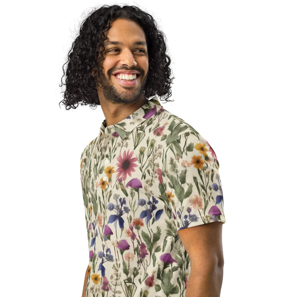 Meadow Chromatic on Men's Slim Fit Polo Shirt — Left Front