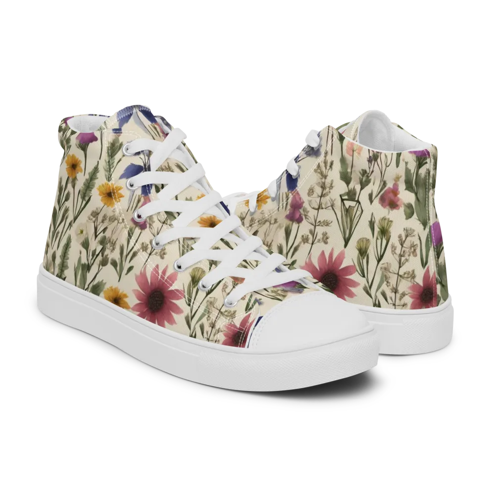 Meadow Chromatic on Men's High Top Canvas Shoes — Right