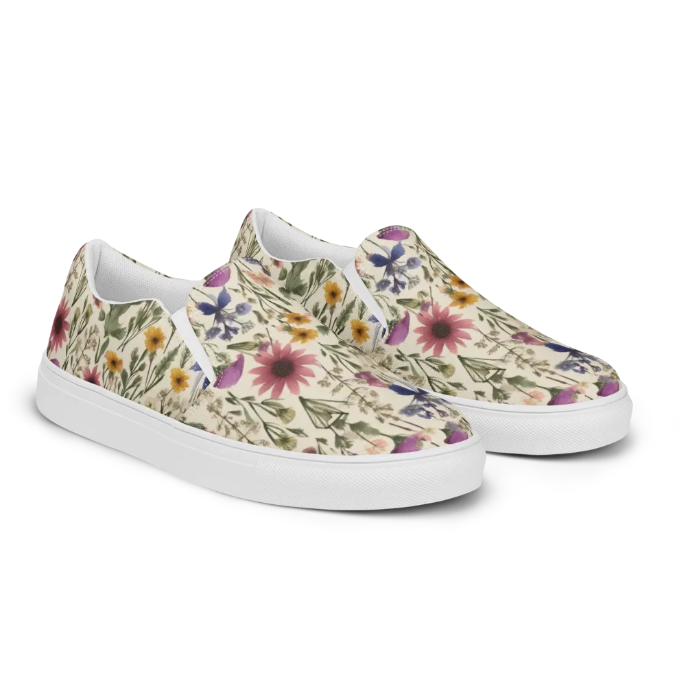 Meadow Chromatic on Men's Slip-On Canvas Shoes — Right Front