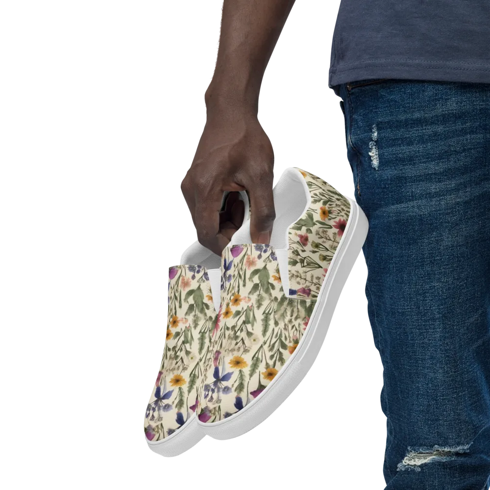 Meadow Chromatic on Men's Slip-On Canvas Shoes — Left Front