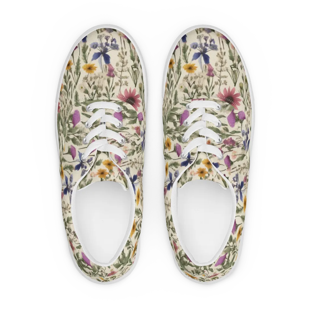 Meadow Chromatic on Men's Lace-Up Canvas Shoes — Front