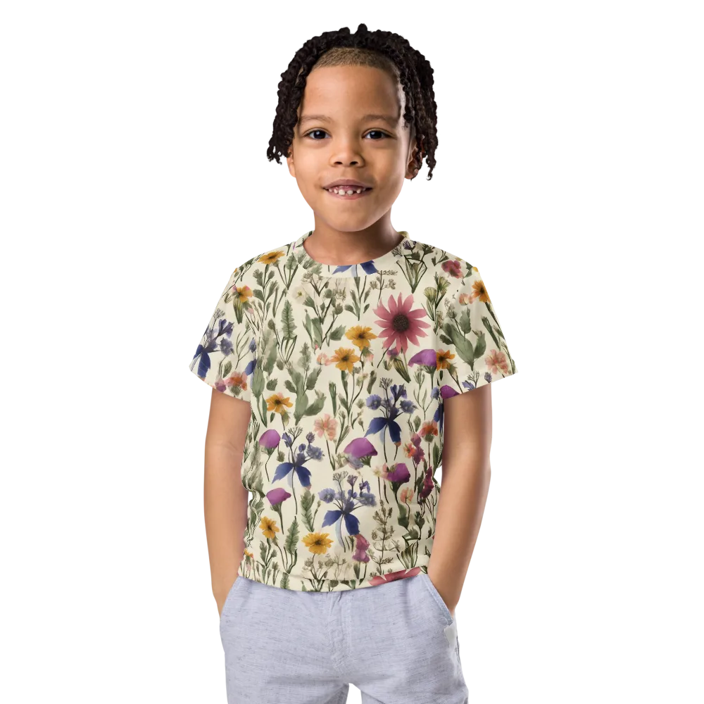 Meadow Chromatic on Kids Crew Neck T-Shirt — Front