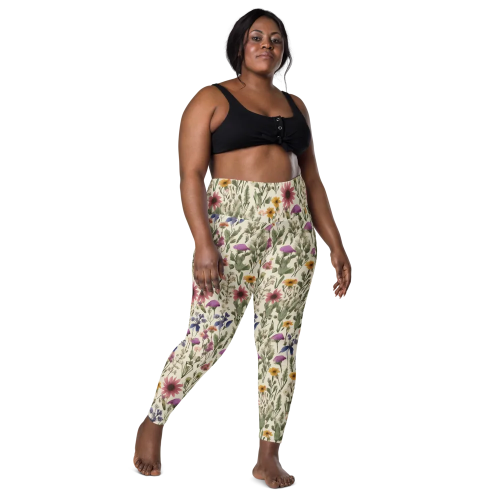Meadow Chromatic on Leggings with Pockets — Front