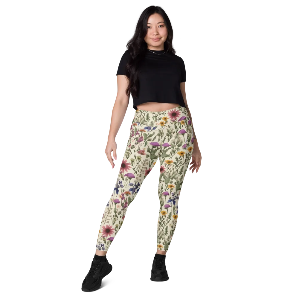 Meadow Chromatic on Leggings with Pockets — Front