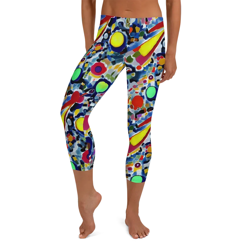 Neon Impression on Capri Leggings — Front