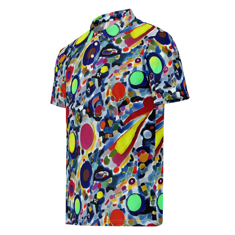 Neon Impression on Men's Slim Fit Polo Shirt — Left Front