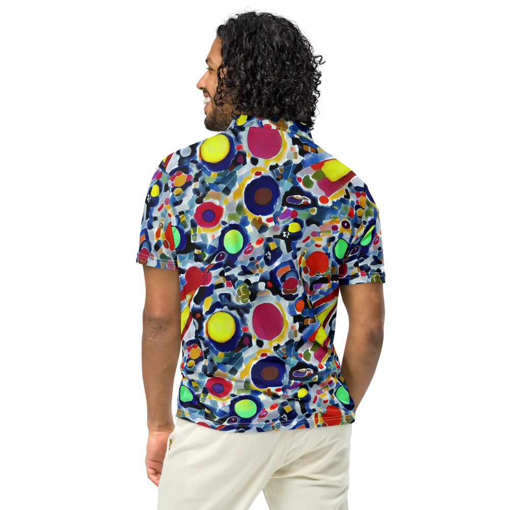 Neon Impression on Men's Slim Fit Polo Shirt — Back