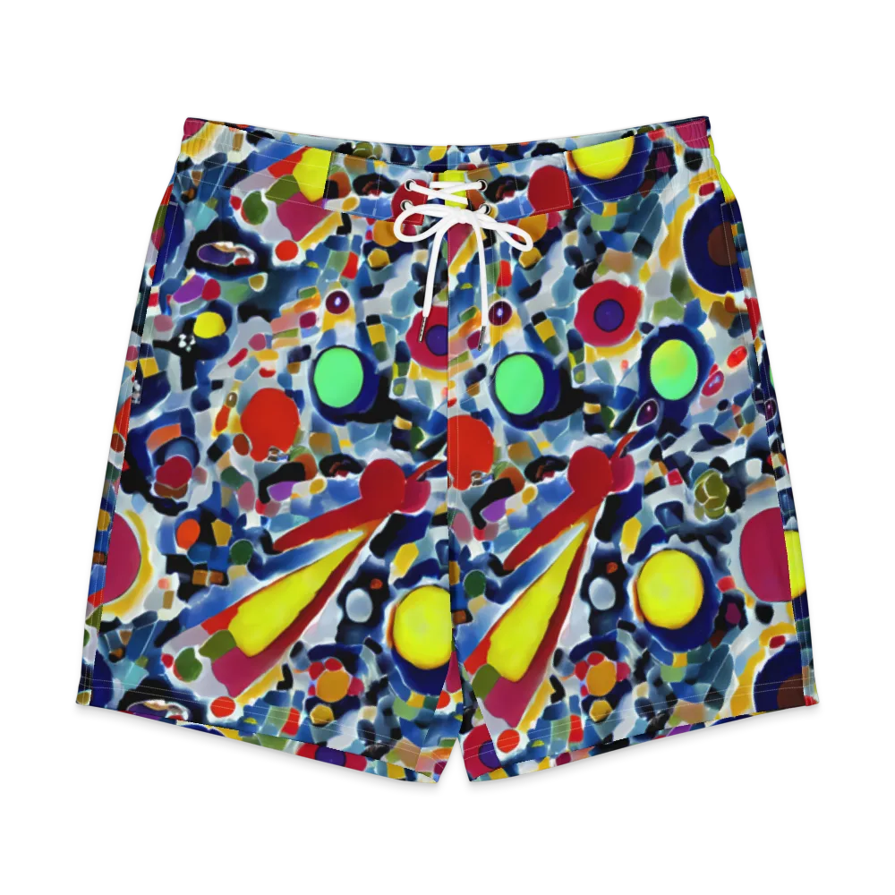 Neon Impression on Men's Board Shorts — Front