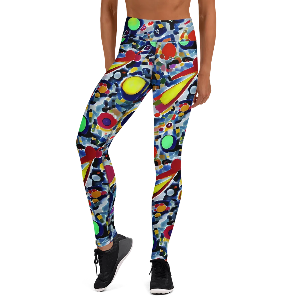 Neon Impression on Yoga Leggings — Front