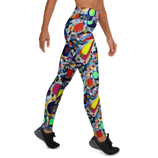 Neon Impression on a Yoga Leggings