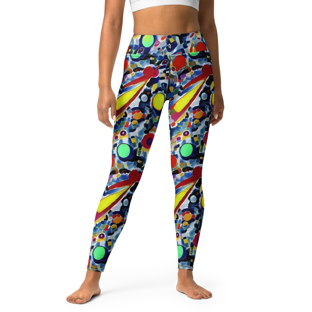 Neon Impression on Yoga Leggings — Front