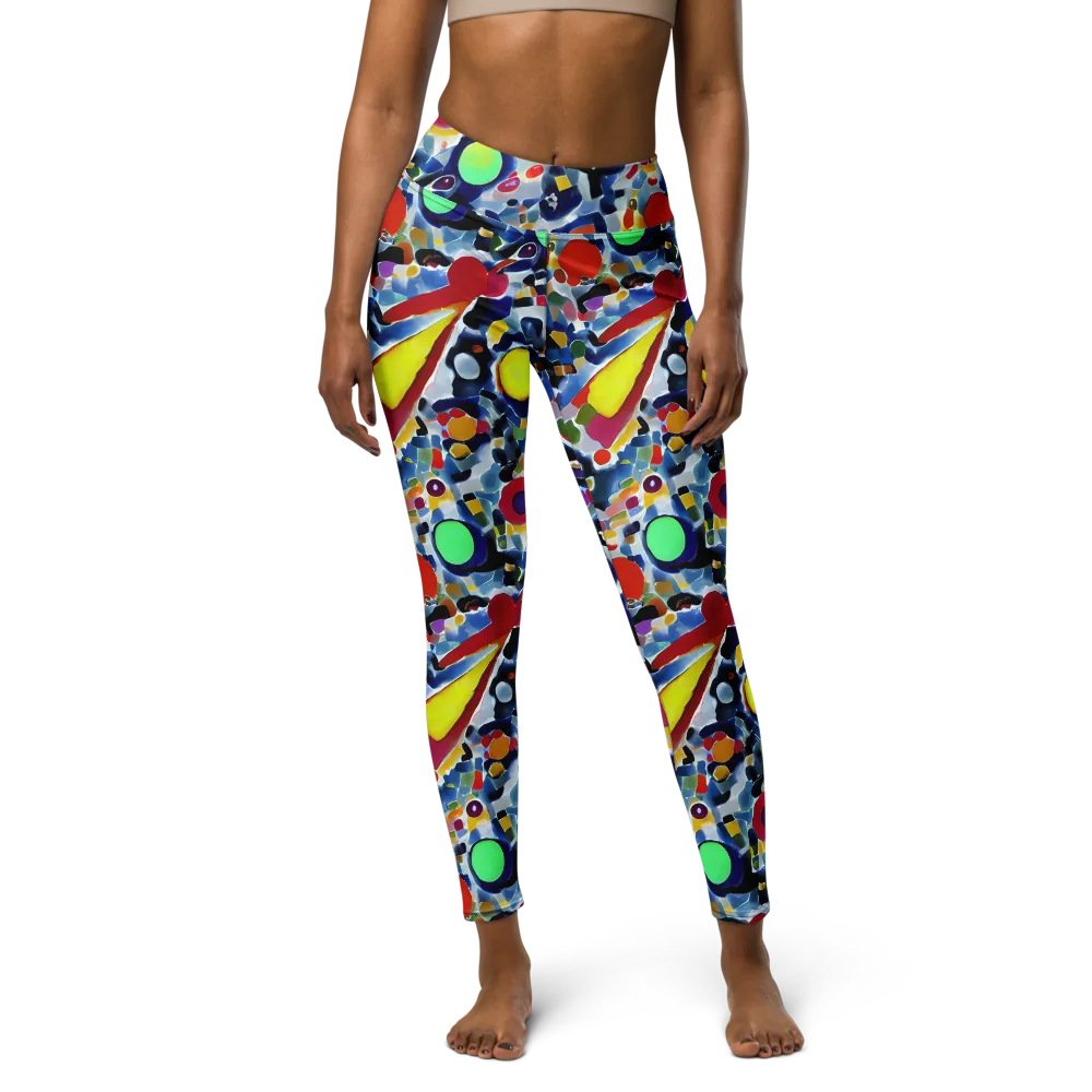 Neon Impression on Yoga Leggings — Front