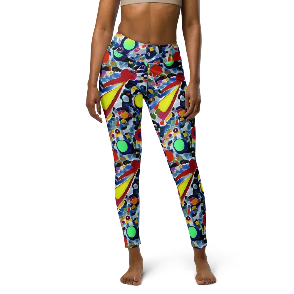 Neon Impression on Yoga Leggings — Front
