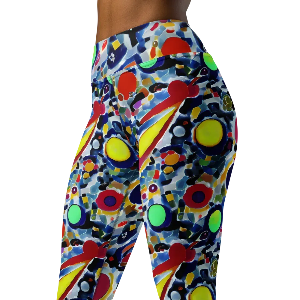 Neon Impression on Yoga Leggings — Left Front
