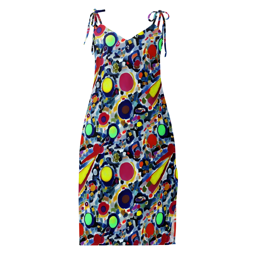 Neon Impression on Slip Dress — Front