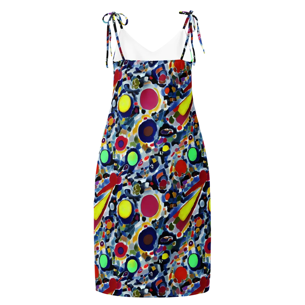 Neon Impression on Slip Dress — Back