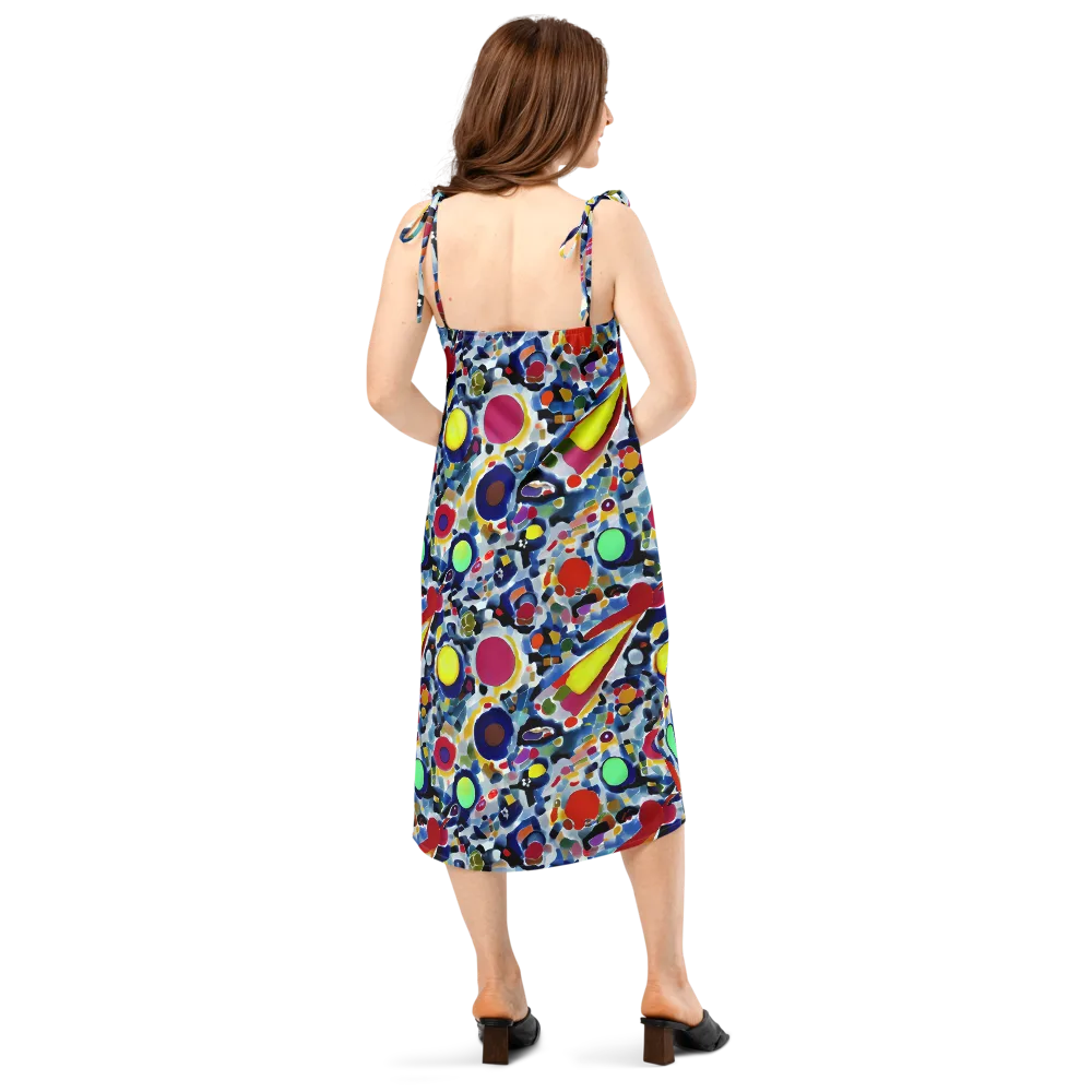 Neon Impression on Slip Dress — Back