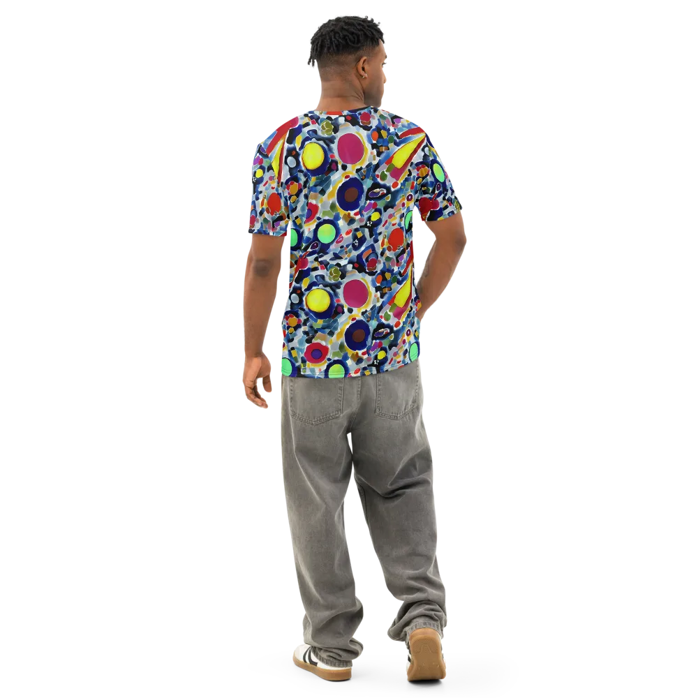 Neon Impression on Men's Cotton Crew Neck T-Shirt — Back