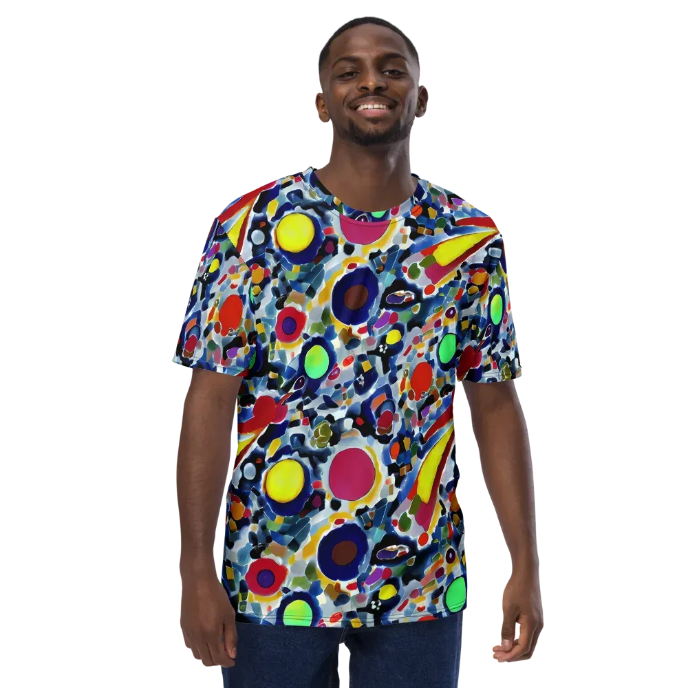 Neon Impression on Men's Crew Neck T-Shirt — Front