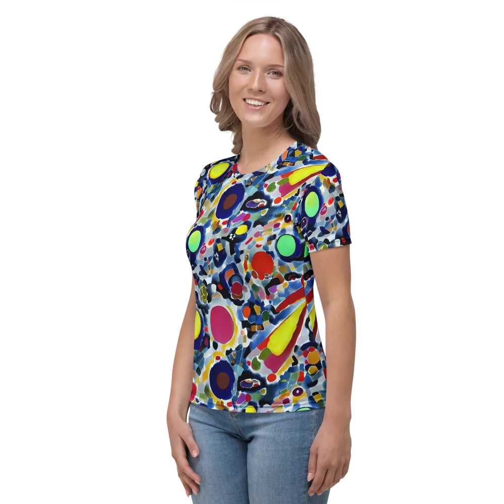 Neon Impression on Women's Crew Neck T-Shirt — Left