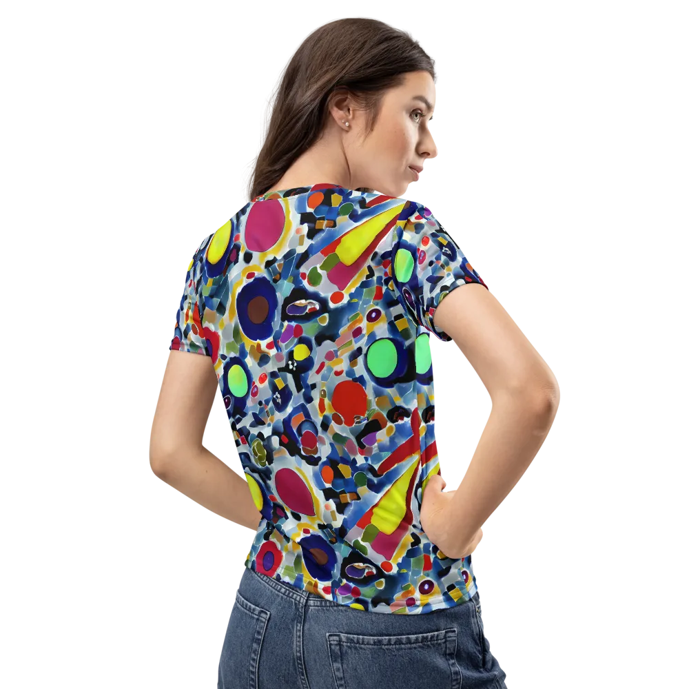 Neon Impression on Women's Crew Neck T-Shirt — Back