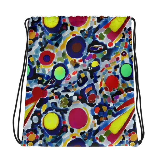 Neon Impression on a Drawstring Bag