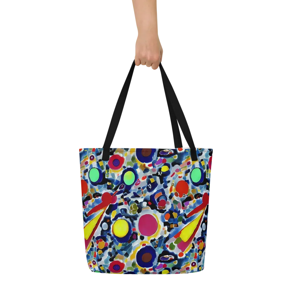 Neon Impression on Large Tote Bag W/ Pocket — Front
