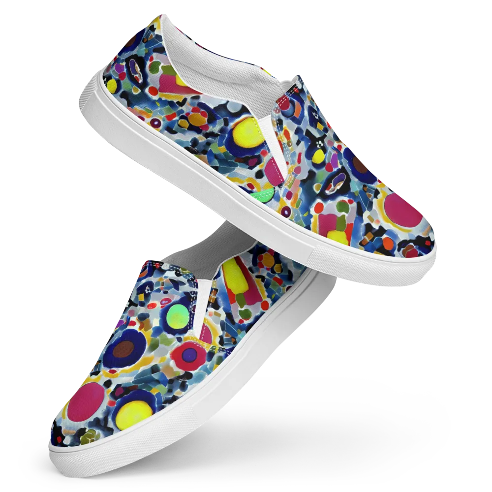 Neon Impression on Women's Slip-On Canvas Shoes — Front