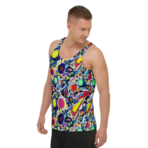 Neon Impression on a Men's Tank Top