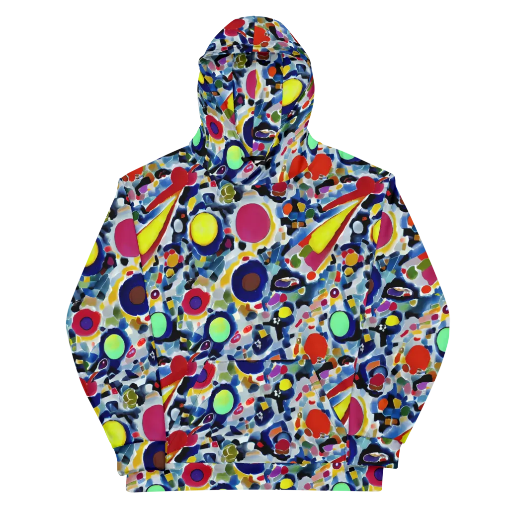 Neon Impression on Cotton Hoodie — Front