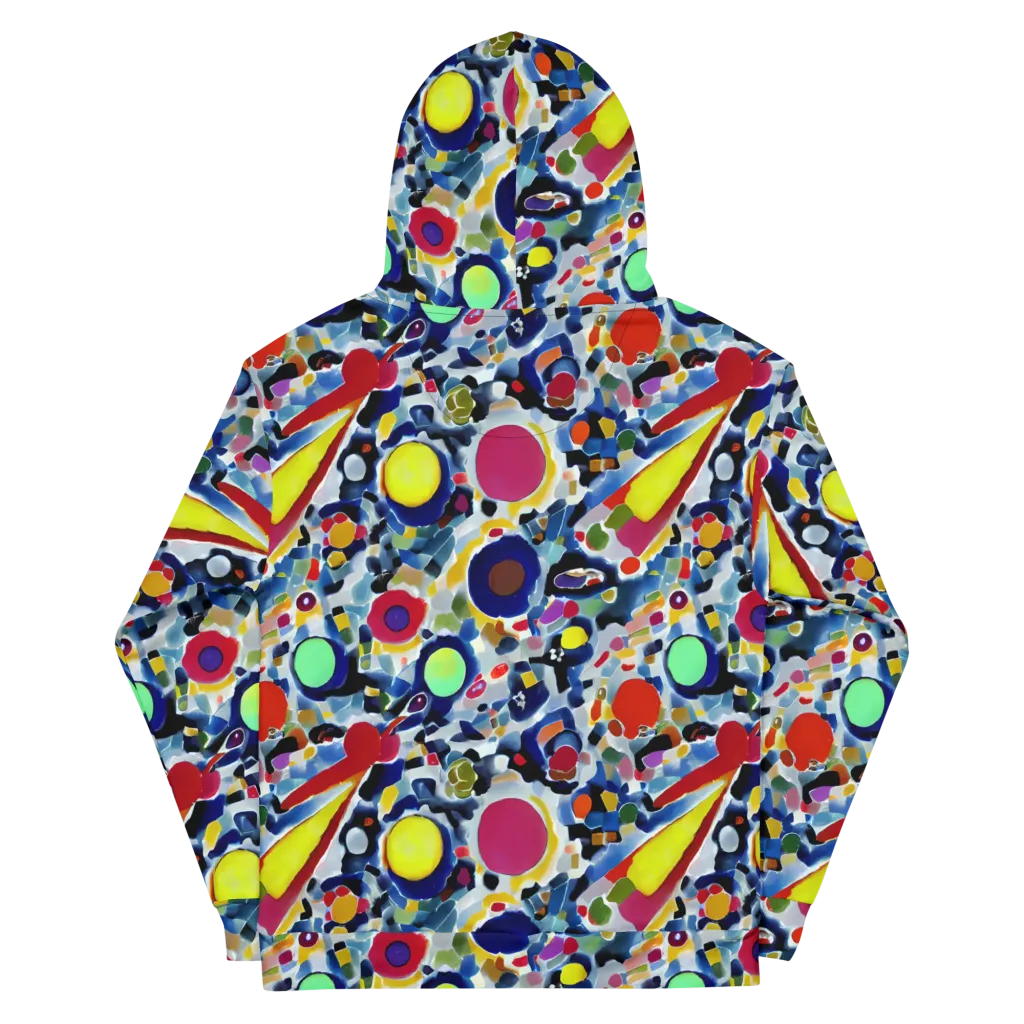 Neon Impression on Cotton Hoodie — Back