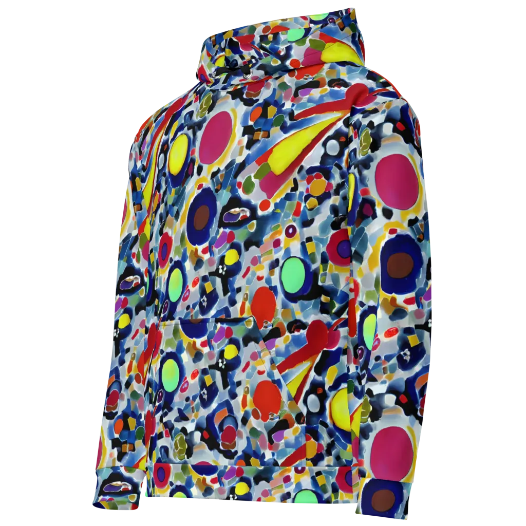 Neon Impression on Cotton Hoodie — Left Front
