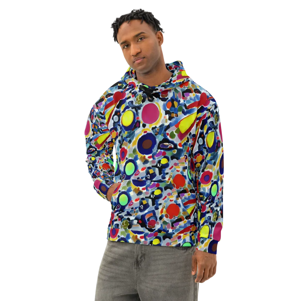 Neon Impression on Cotton Hoodie — Left Front