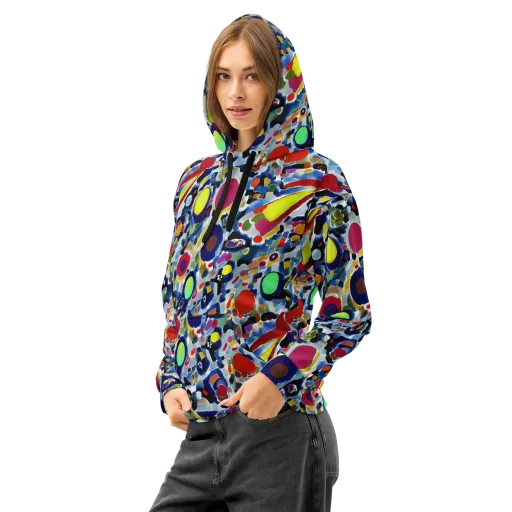 Neon Impression on a Cotton Hoodie