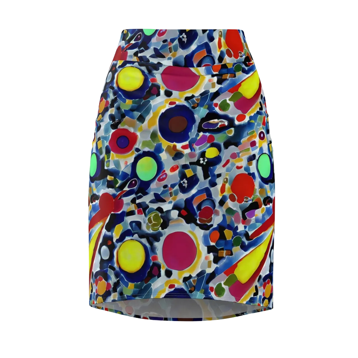 Neon Impression on Pencil Skirt — Front