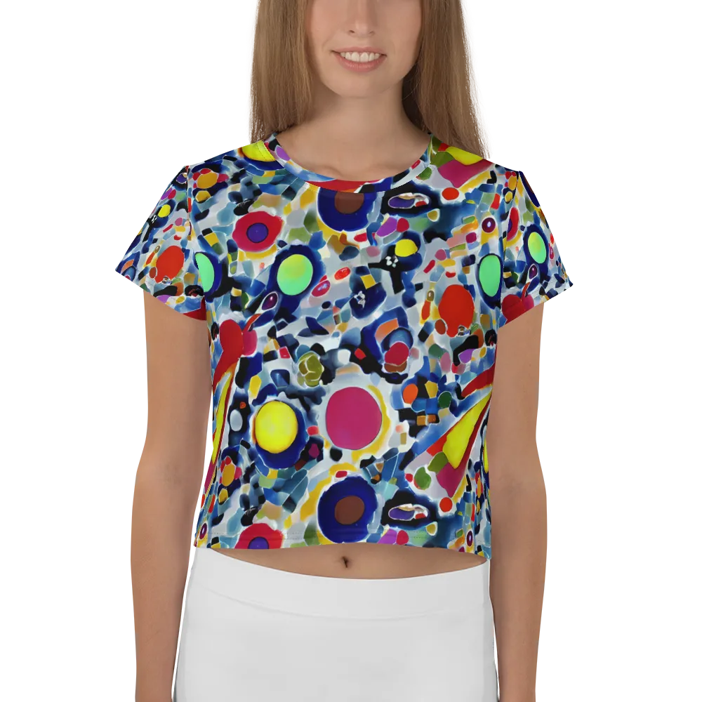 Neon Impression on Crop Tee — Front
