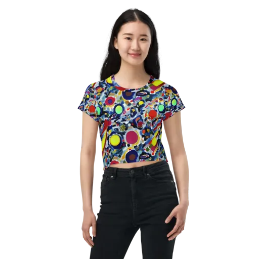 Neon Impression on a Crop Tee