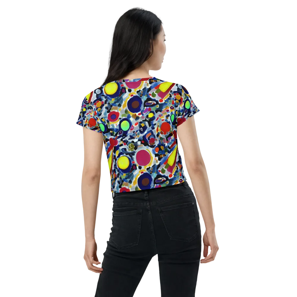 Neon Impression on Crop Tee — Back