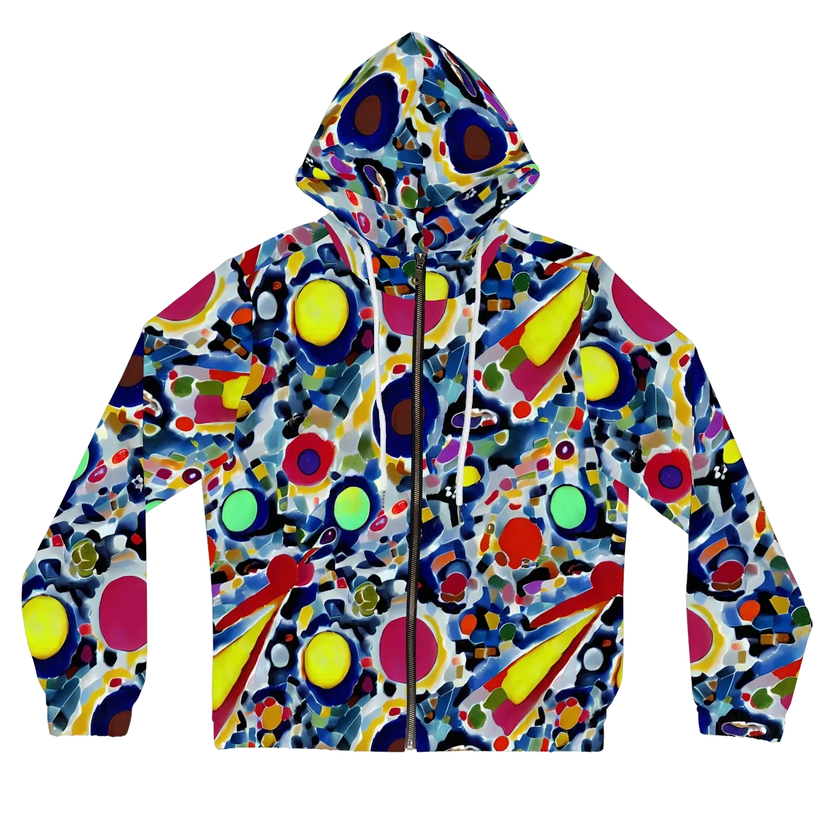 Neon Impression on Women's Full-Zip Hoodie — Front