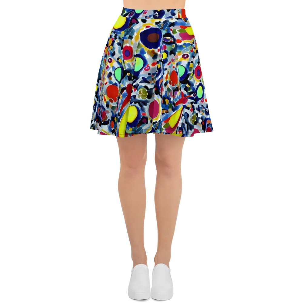Neon Impression on Skater Skirt — Front