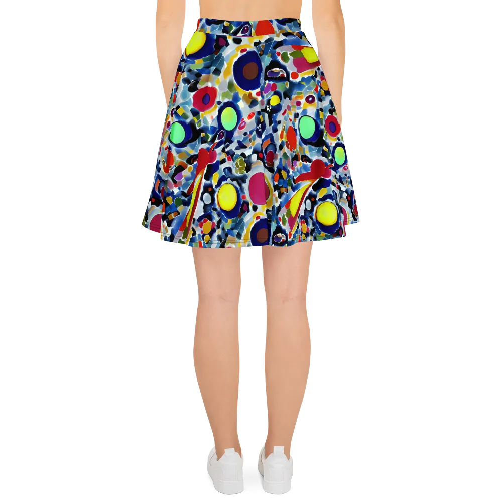 Neon Impression on Skater Skirt — Back