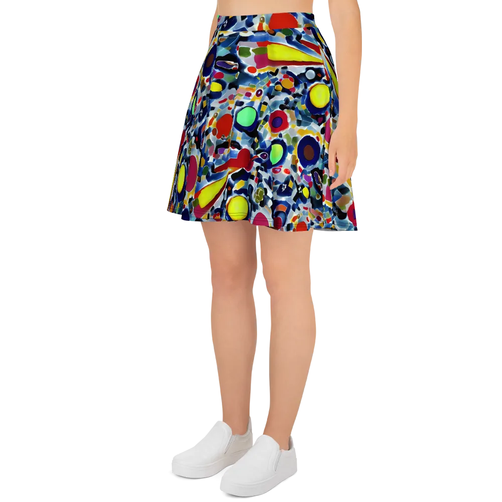 Neon Impression on Skater Skirt — Left