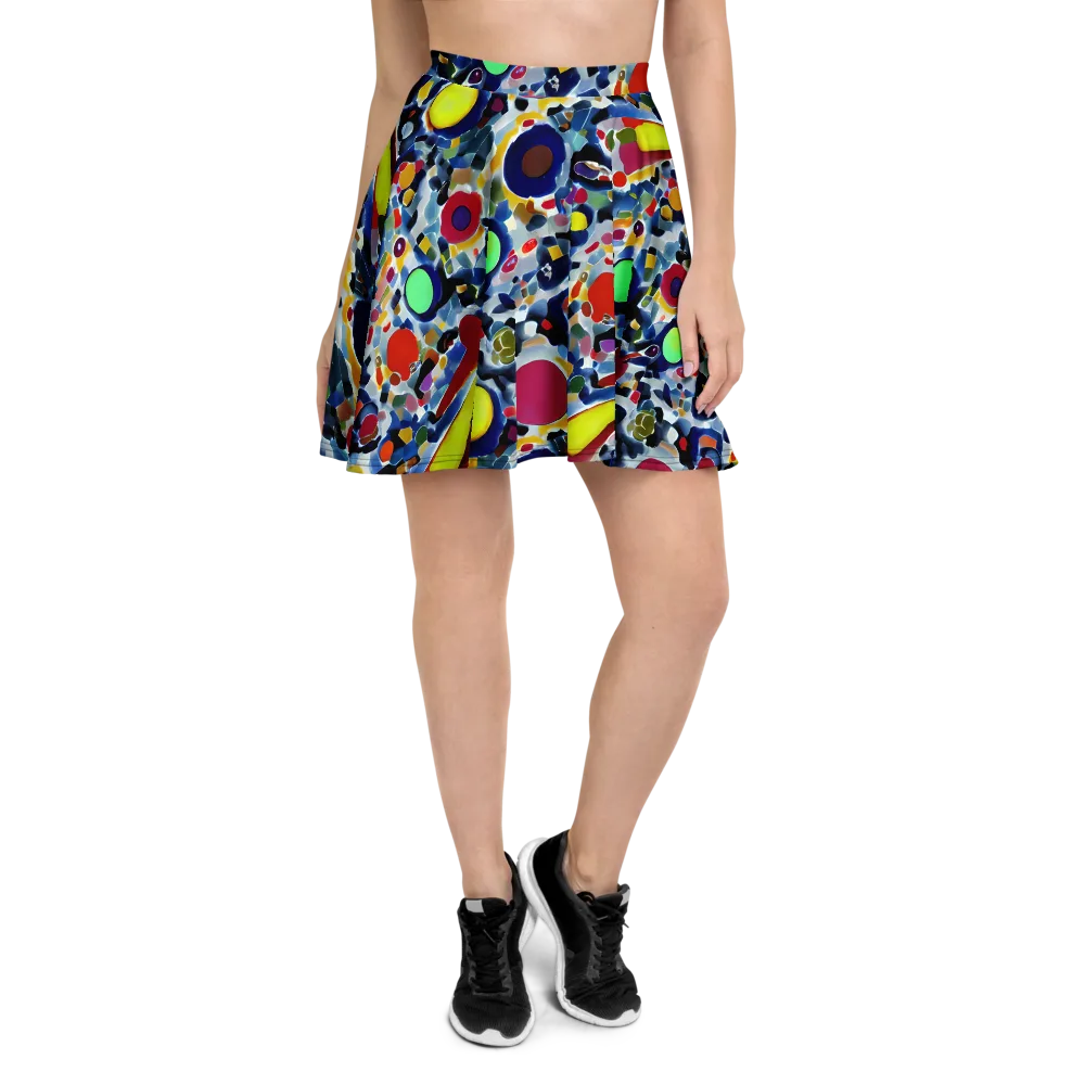 Neon Impression on Skater Skirt — Front