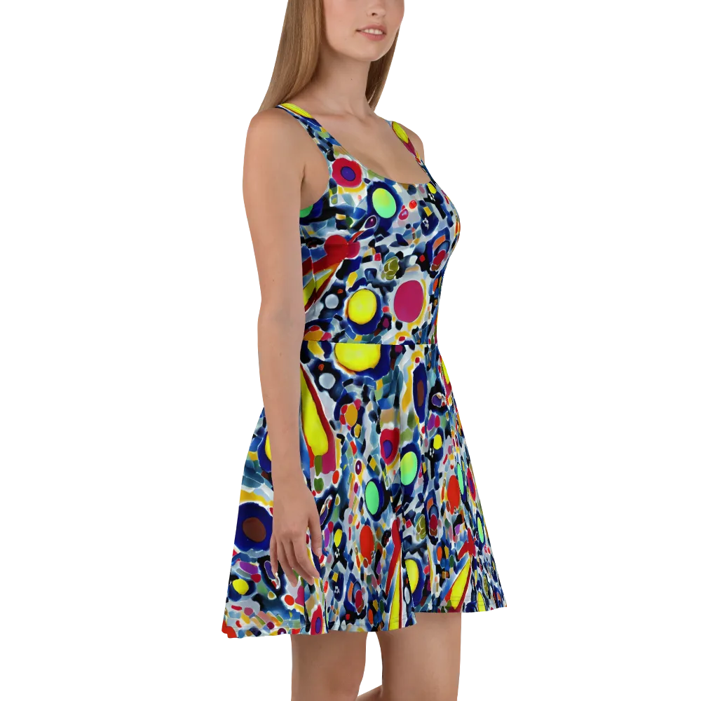 Neon Impression on Skater Dress — Right