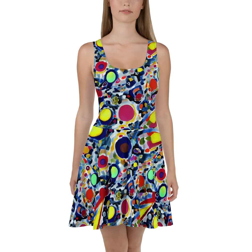 Neon Impression on Skater Dress — Front