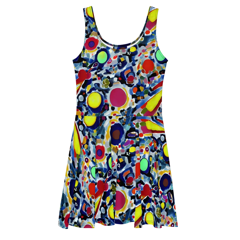 Neon Impression on Skater Dress — Front