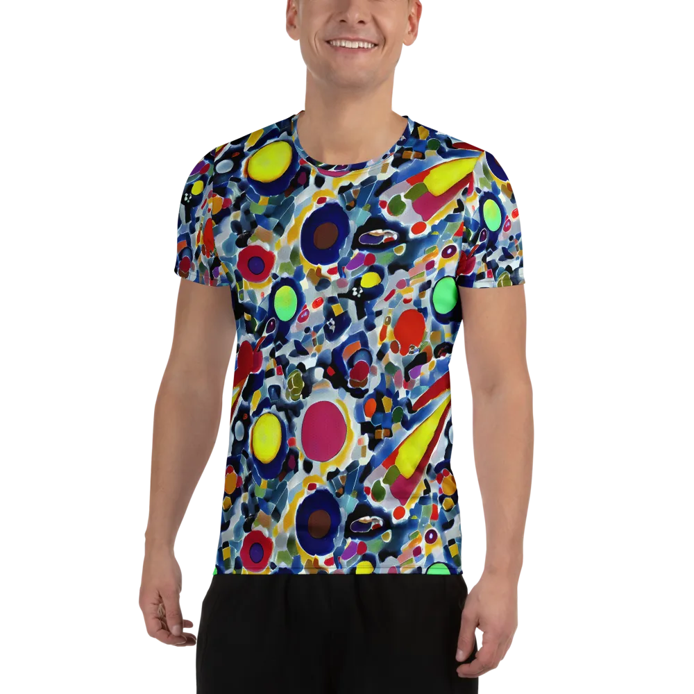 Neon Impression on Men's Athletic T-Shirt — Front
