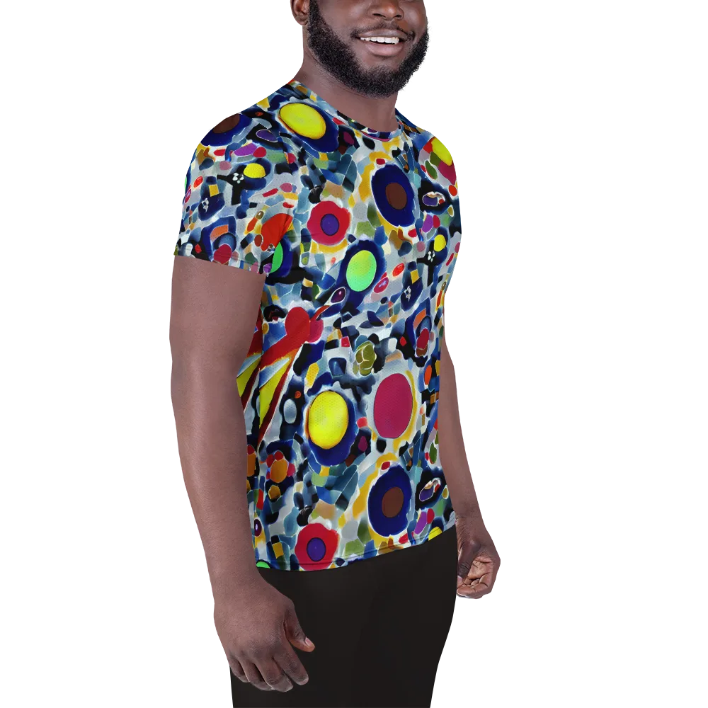 Neon Impression on Men's Athletic T-Shirt — Right